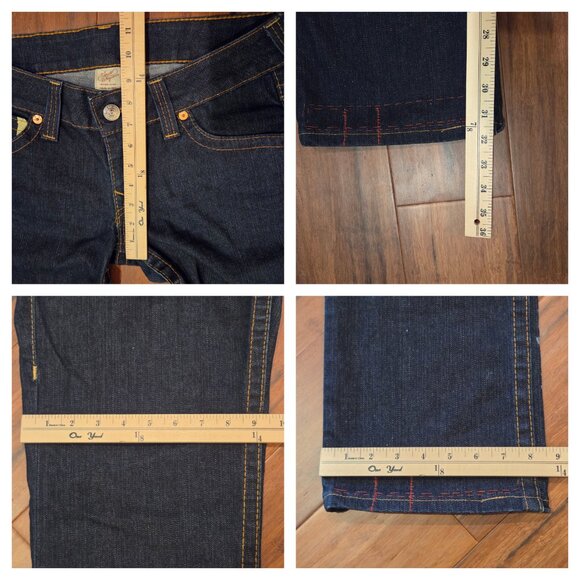 True Religion Billie Straight Y2K Jeans Painted Horseshoe Custom Art - Picture 13 of 13